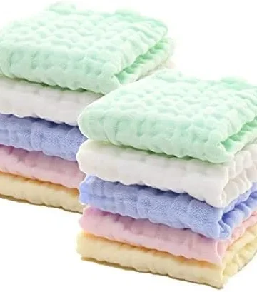 SKY-TOUCH 10pcs Muslin Baby Washcloths and Towels